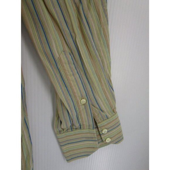 Lacoste Shirt 44 Button Down Striped Pocket Crocodile Preppy Woven - Picture 3 of 11